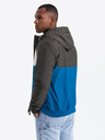 Ombre Clothing Giacca sportiva leggera colorata da uomo con pile blu Ombre Clothing