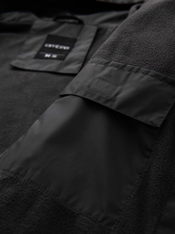 Ombre Clothing Giacca sportiva leggera colorata da uomo con pile blu Ombre Clothing