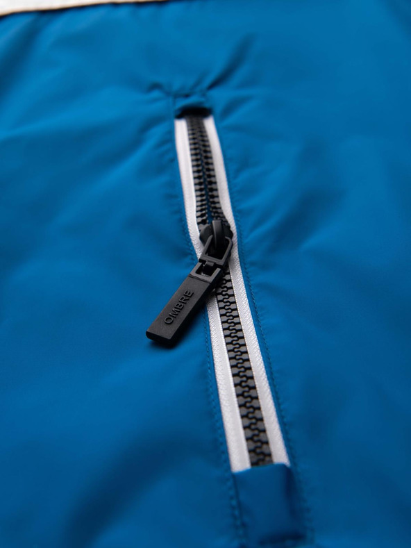 Ombre Clothing Giacca sportiva leggera colorata da uomo con pile blu Ombre Clothing