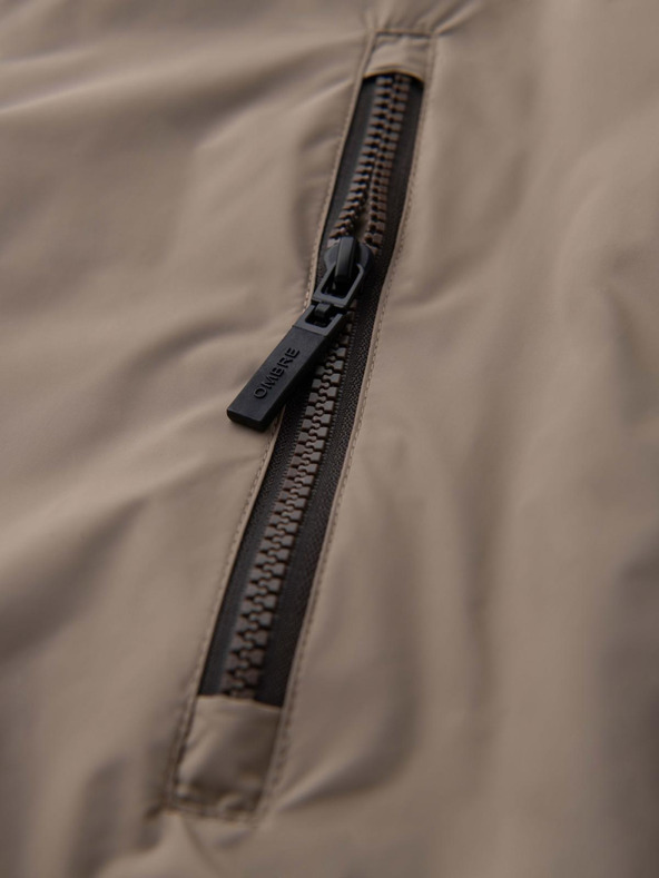 Ombre Clothing Giacca sportiva leggera in pile colorata da uomo beige Ombre Clothing