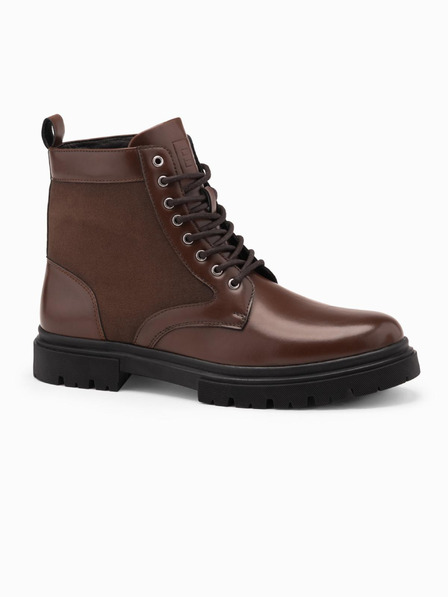 Ombre Clothing Scarpe alte da trapper da uomo in materiali sintetici marrone Ombre Clothing