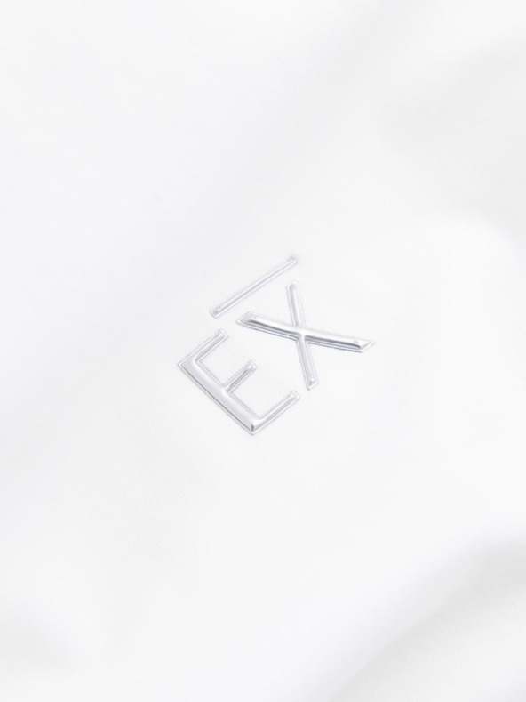 Ombre Clothing T-shirt SLIM FIT uomo manica lunga con elastan e stampa bianca Ombre Clothing