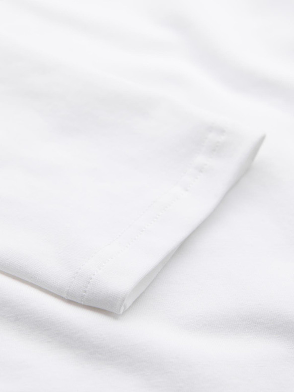 Ombre Clothing T-shirt SLIM FIT uomo manica lunga con elastan e stampa bianca Ombre Clothing