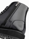 Ombre Clothing Scarpe da uomo con tacco alto in ecopelle lucida nero Ombre Clothing
