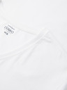 Ombre Clothing T-shirt uomo SLIM FIT con scollo a V, elastan e stampa bianco Ombre Clothing