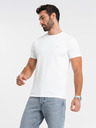 Ombre Clothing T-shirt SLIM FIT da uomo con elastan e stampa bianca Ombre Clothing