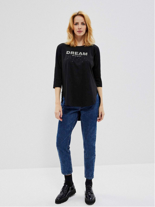 Moodo Camicia lunga nera da donna Moodo