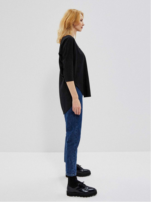 Moodo Camicia lunga nera da donna Moodo