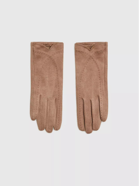 Moodo Guanti da donna marrone Moodo