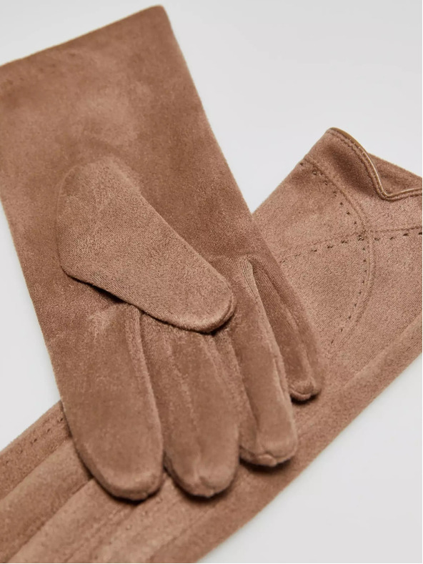Moodo Guanti da donna marrone Moodo