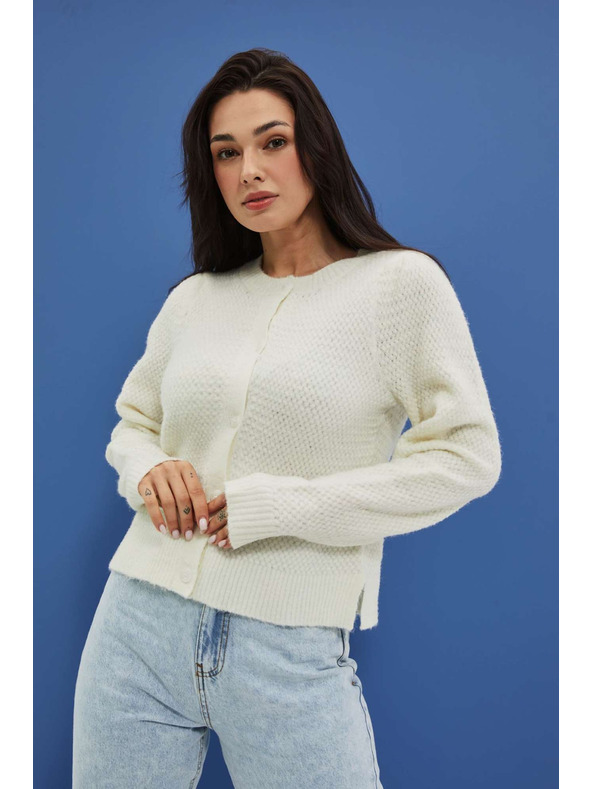 Moodo Cardigan bianco da donna Moodo