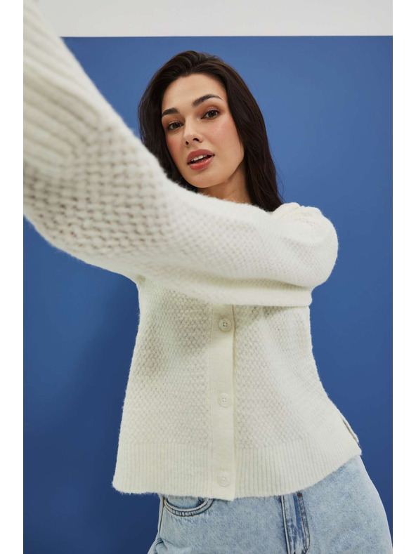 Moodo Cardigan bianco da donna Moodo