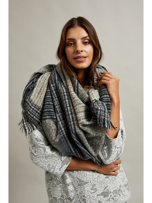 Moodo Sciarpa da donna beige-grigio Moodo