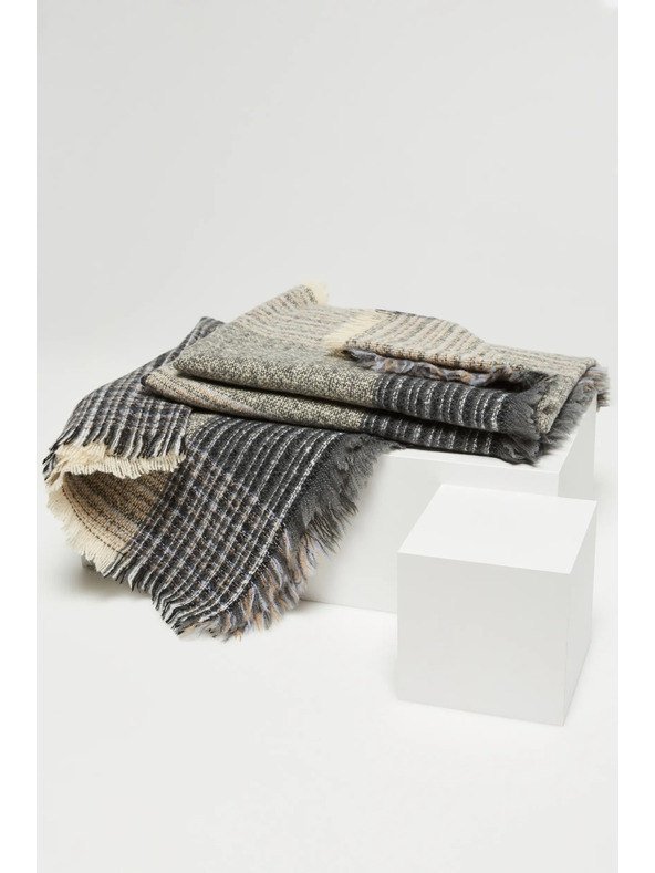 Moodo Sciarpa da donna beige-grigio Moodo