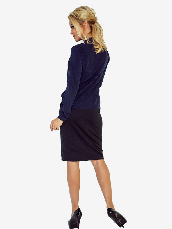 numoco Camicetta da donna blu scuro con trama Numoco