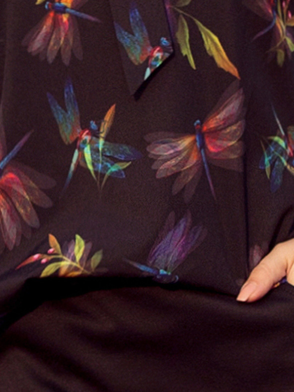 numoco Camicetta fantasia da donna blu scuro con trama Numoco