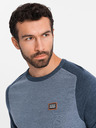 Ombre Clothing Maglione da uomo in maglia RELAXED FIT con motivo blu Ombre Abbigliamento