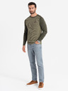 Ombre Clothing Maglia RELAXED FIT da uomo con motivo verde Ombre Clothing