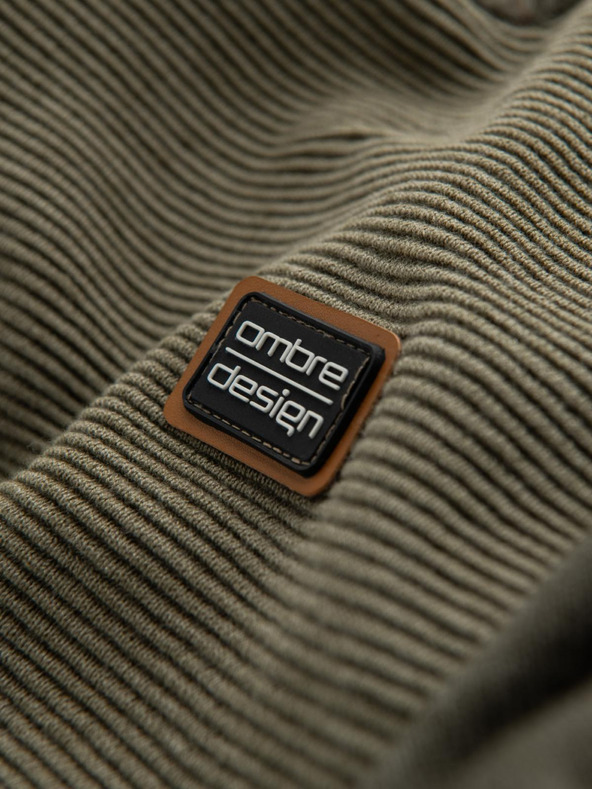 Ombre Clothing Maglia RELAXED FIT da uomo con motivo verde Ombre Clothing