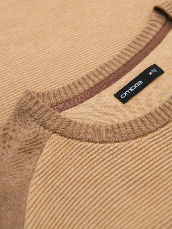 Ombre Clothing Maglia RELAXED FIT da uomo con motivo beige Abbigliamento Ombre