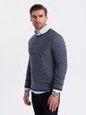 Ombre Clothing Maglione da uomo in maglia RELAXED FIT con motivo blu Ombre Abbigliamento