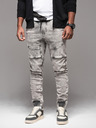 Ombre Clothing Pantaloni JOGGERY da uomo con tasche cargo con zip grigio Ombre Clothing