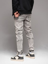 Ombre Clothing Pantaloni JOGGERY da uomo con tasche cargo con zip grigio Ombre Clothing