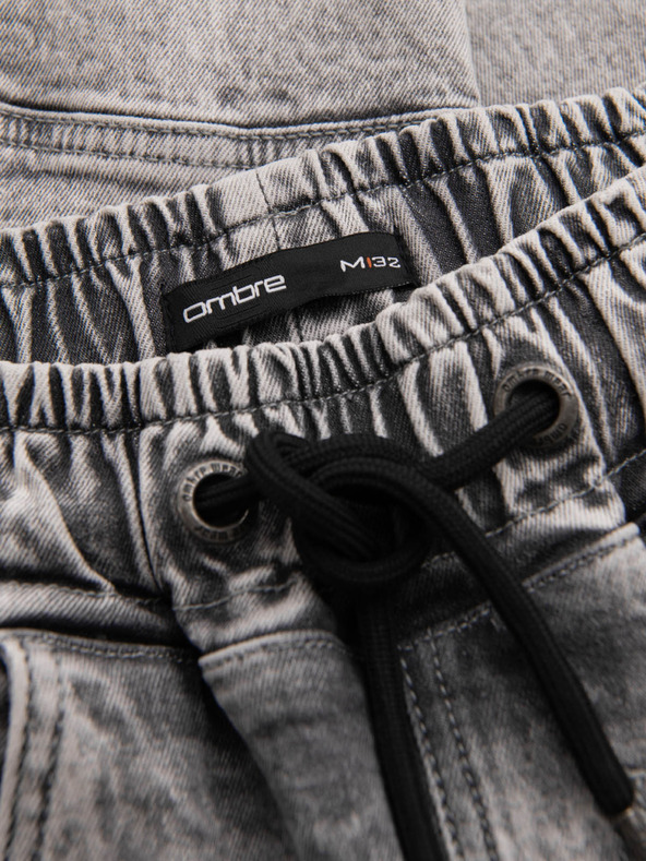 Ombre Clothing Pantaloni JOGGERY da uomo con tasche cargo con zip grigio Ombre Clothing