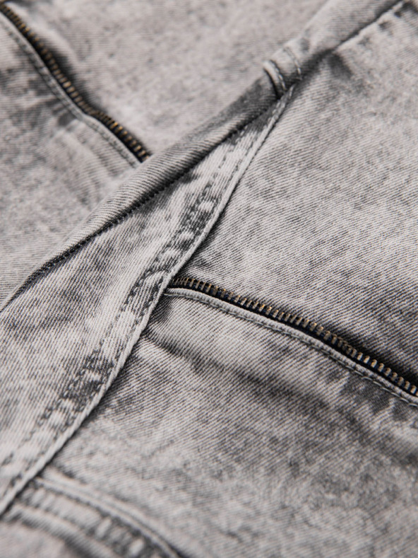 Ombre Clothing Pantaloni JOGGERY da uomo con tasche cargo con zip grigio Ombre Clothing