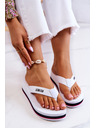 BIG STAR SHOES Infradito da donna con zeppa Big Star bianco