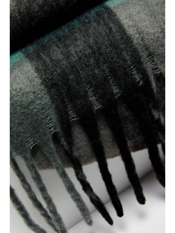 Moodo Sciarpa a quadri da donna Moodo Blu Grigio