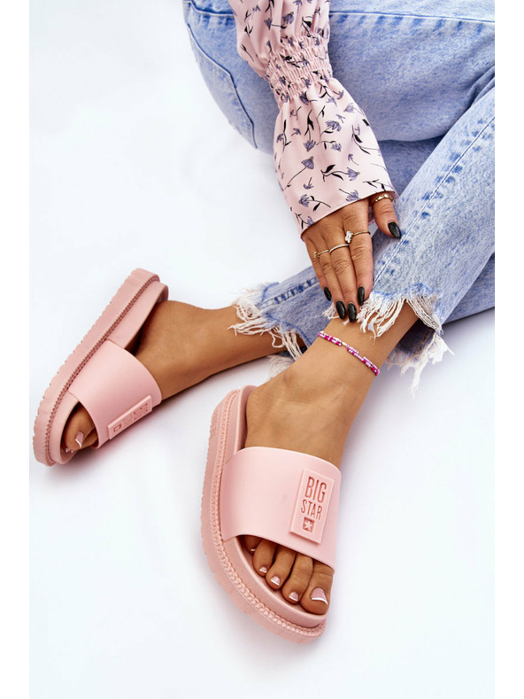 BIG STAR SHOES Pantofole Big Star da donna rosa chiaro