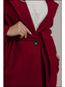 Edoti Cappotto rosso da donna con cintura Edoti