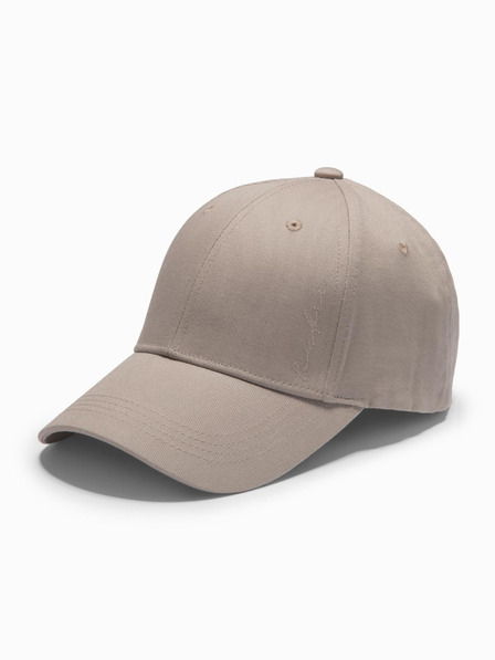Ombre Clothing Berretto da baseball da uomo con ricamo decorativo beige Ombre Clothing