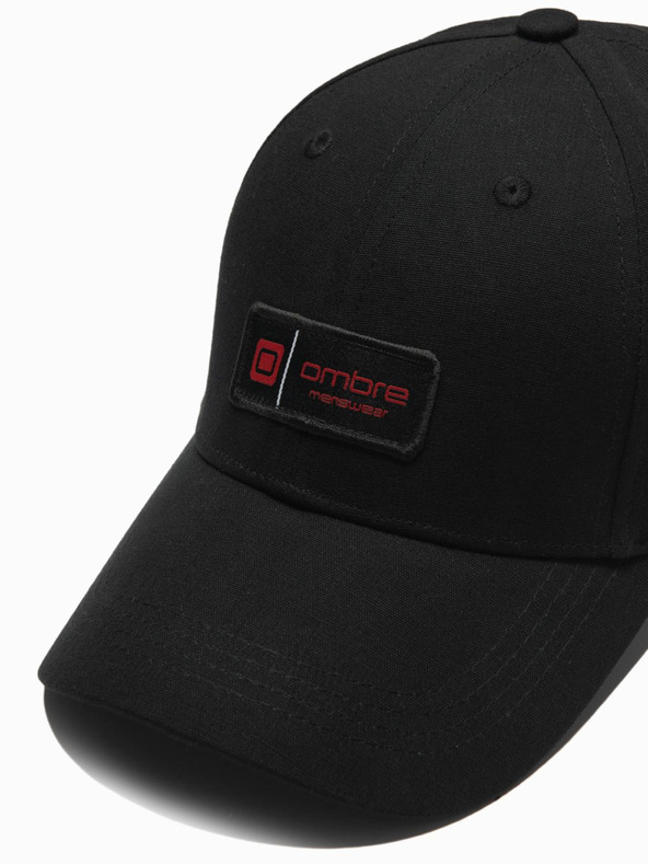 Ombre Clothing Berretto da uomo con applique nero Ombre Clothing