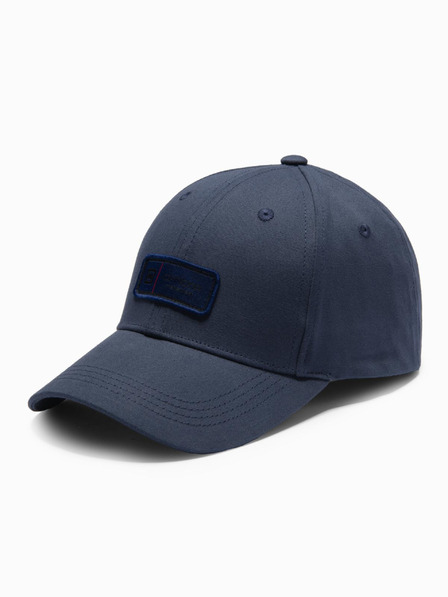 Ombre Clothing Berretto da baseball da uomo con patch blu scuro Ombre Clothing