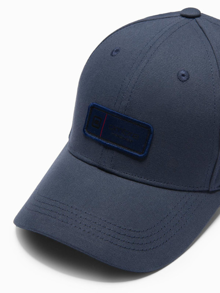 Ombre Clothing Berretto da baseball da uomo con patch blu scuro Ombre Clothing