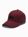 Ombre Clothing Berretto da baseball da uomo con toppa rettangolare bordeaux Ombre Clothing