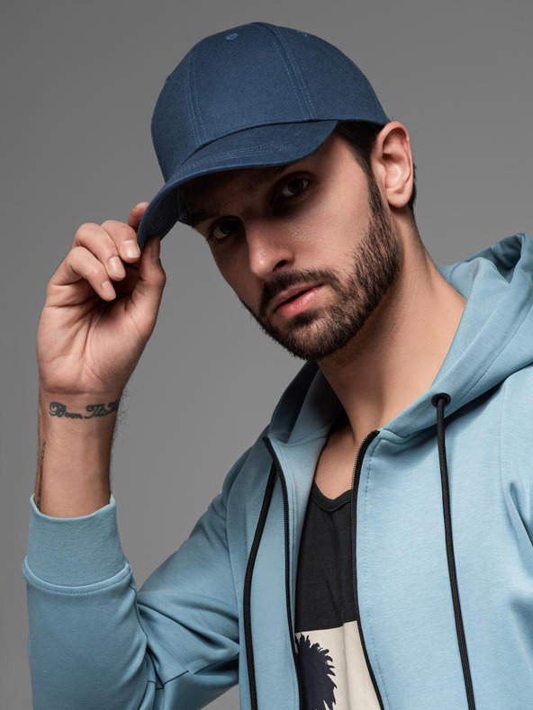 Ombre Clothing Berretto uomo tinta unita blu Ombre Clothing