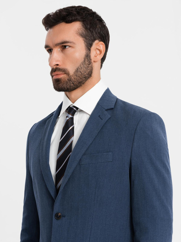 Ombre Clothing Blazer elegante da uomo in misto lana blu navy di Ombre Clothing