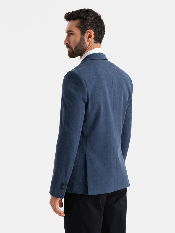 Ombre Clothing Blazer elegante da uomo in misto lana blu navy di Ombre Clothing