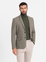 Ombre Clothing Blazer elegante da uomo in misto lana Khaki Ombre Clothing