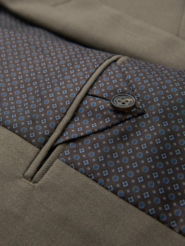 Ombre Clothing Blazer elegante da uomo in misto lana Khaki Ombre Clothing