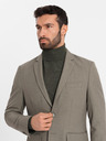 Ombre Clothing Blazer elegante da uomo in misto lana Khaki Ombre Clothing