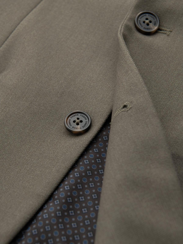 Ombre Clothing Blazer elegante da uomo in misto lana Khaki Ombre Clothing