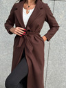 Edoti Cappotto da donna marrone con cintura Edoti