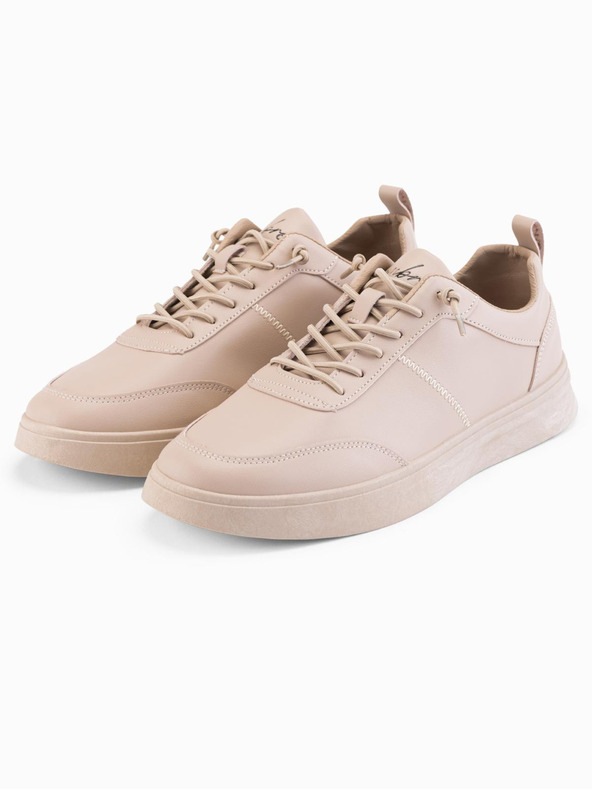 Ombre Clothing Scarpe casual unisex da uomo in eco nubuck beige Ombre Abbigliamento