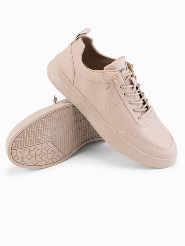 Ombre Clothing Scarpe casual unisex da uomo in eco nubuck beige Ombre Abbigliamento
