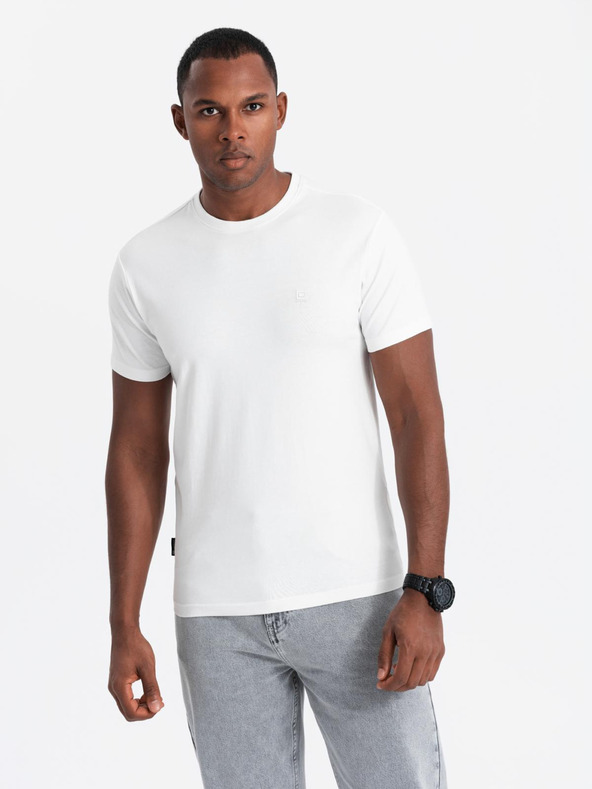 Ombre Clothing Set di tre T-shirt BASIC da uomo in cotone a girocollo Ombre Clothing