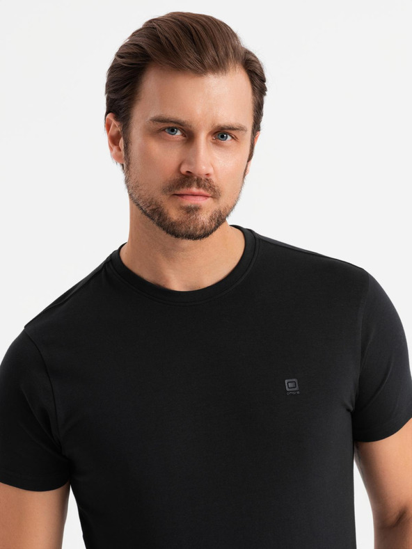 Ombre Clothing Set di tre T-shirt BASIC da uomo in cotone a girocollo Ombre Clothing